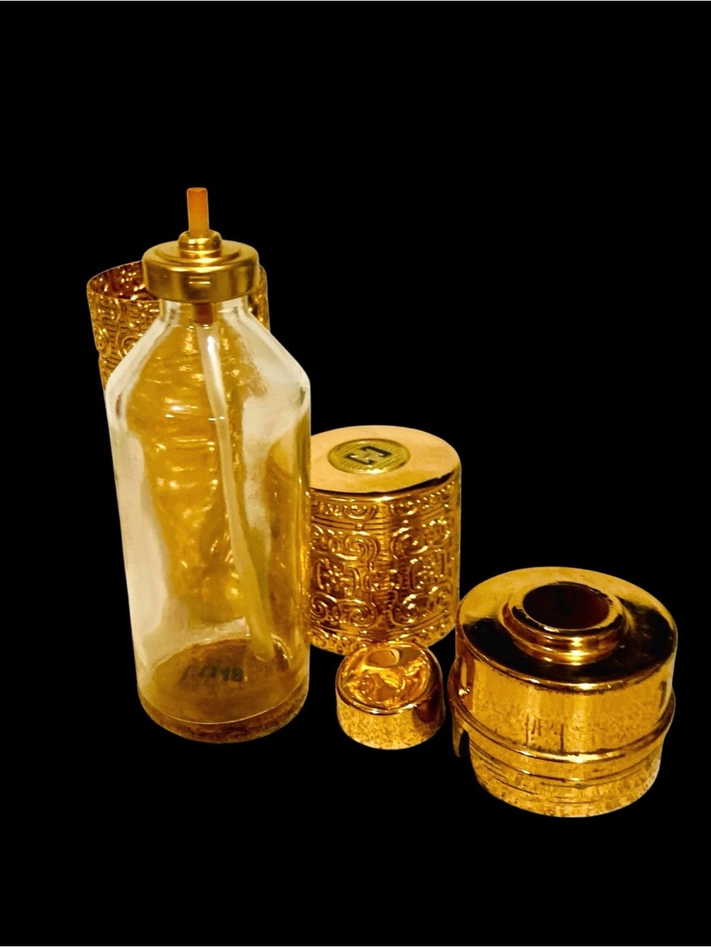 Vintage Caron Nuit de Noel Gold Full Size Perfume 2 OZ Bottle - - Picture 4 of 7